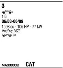 WALKER MA30003B Exhaust System